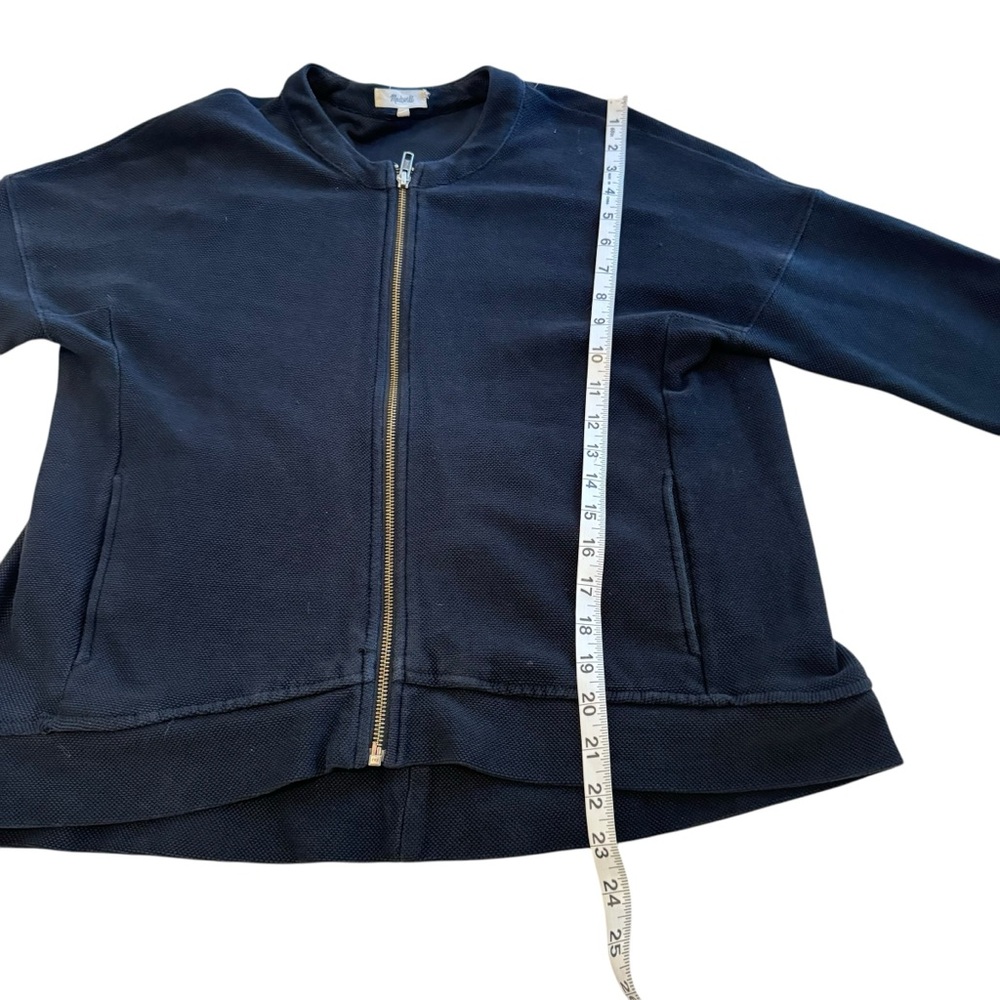Madewell Womens Textured Knit Black Long Sleeve Zip-up Jacket Size S - Picture 8 of 9
